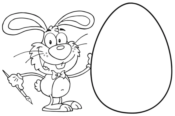 Outlined Happy Bunny — Stock Photo, Image
