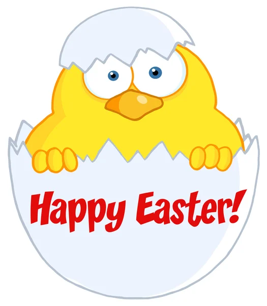 Happy Easter Chick In A Shell — Stock Photo, Image