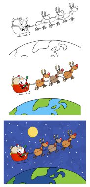 Santa Claus . Collection clipart