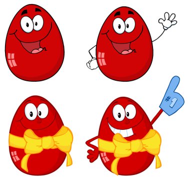 Kırmızı Paskalya yortusu yumurta