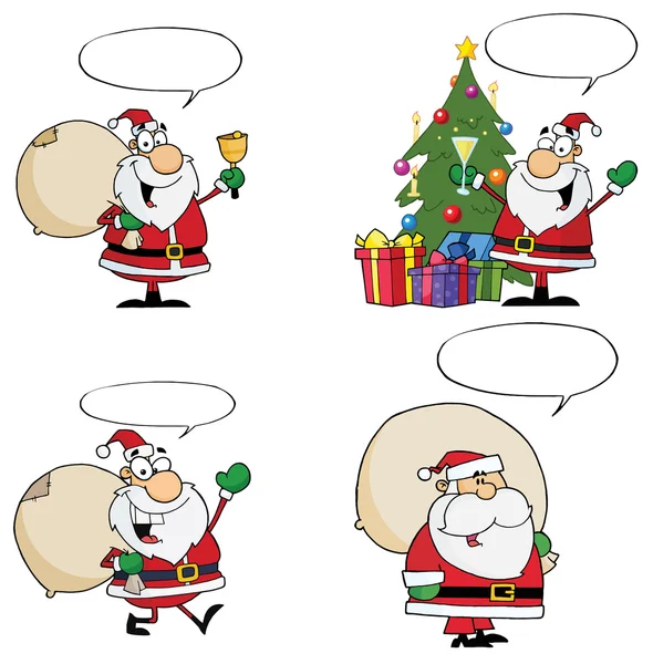 Weihnachtsmann-Karikaturen — Stockfoto