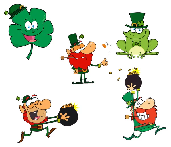 Leprechaun Characters. Collection — Stock Photo, Image