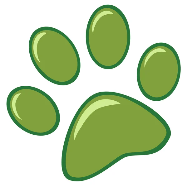 Green Paw Print — Stock Photo, Image