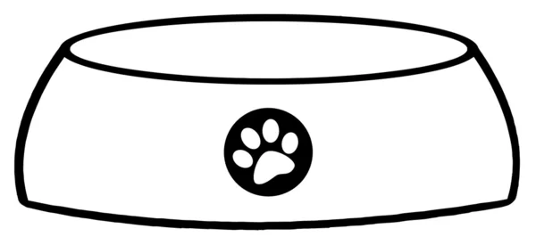 Outlined Empty Dog Bowl — Stock Photo, Image