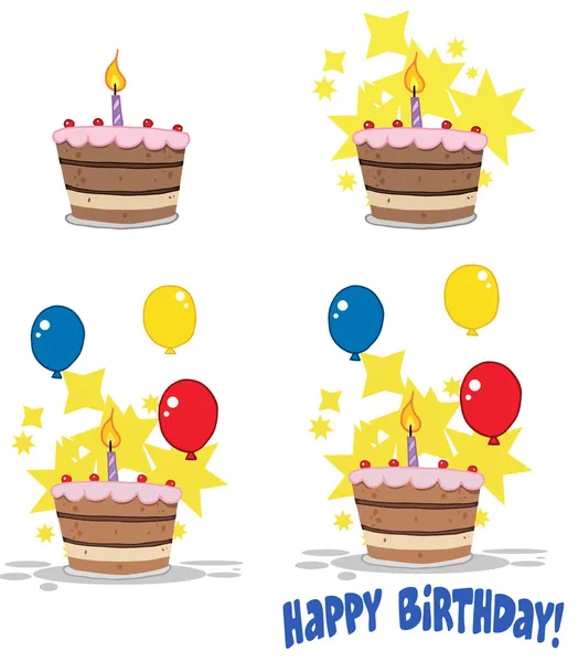 Birthday Cake. Collection — Stock Photo, Image
