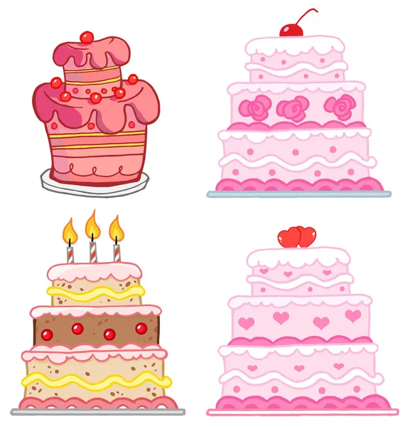 Különböző sütemények. Gyűjtemény — Stock Fotó