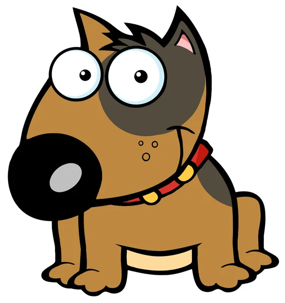 Lachende bruin Terriër van de stier-hond — Stockfoto
