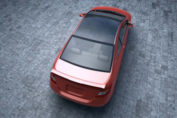 Rode auto c klasse bovenaanzicht — Stockfoto