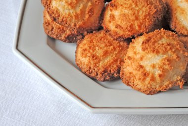 Freshly baked coconut macaroons clipart