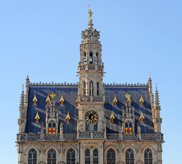 Oudenaarde, city hall, flanders, belgium, europe — Stock Photo, Image