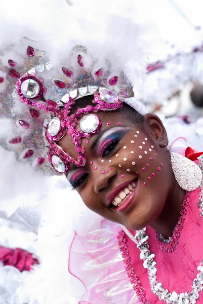 Giovane Carnevale Reveler Foto Stock
