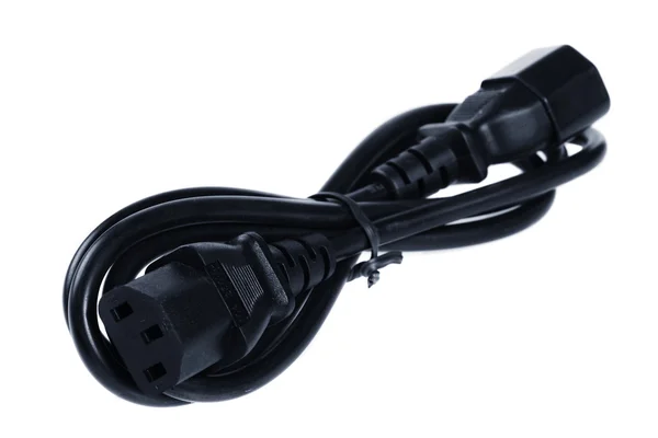 Black computer poser cable — Stock Photo, Image