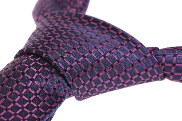 stock image Closeup of purple tie's windsor knot