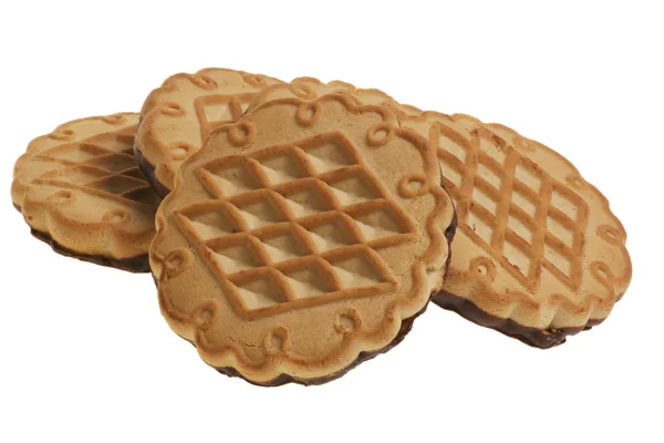 Cookies com composição de chocolate — Fotografia de Stock