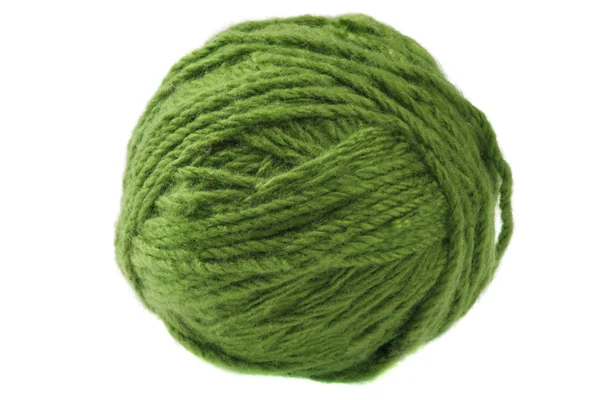 Knäuel aus chartreuse grünem Garn — Stockfoto