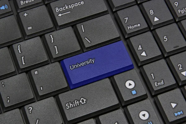 Синий ключ университета — стоковое фото