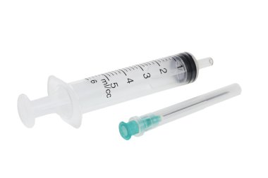 A 5ml syringe and needle clipart