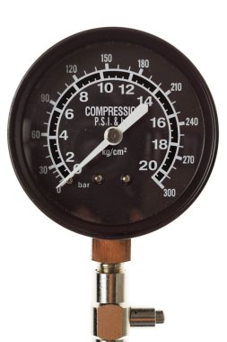 Manometer. Close-up. Isolated on white background. clipart