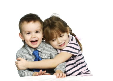 Brother and sister clipart