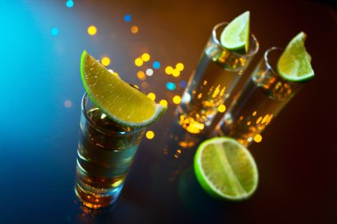 Tequila and lime. clipart