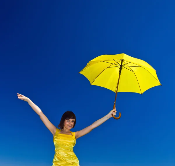 우산 소녀 — 스톡 사진