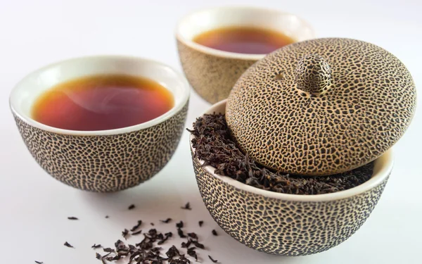 Černý čaj. — Stock fotografie