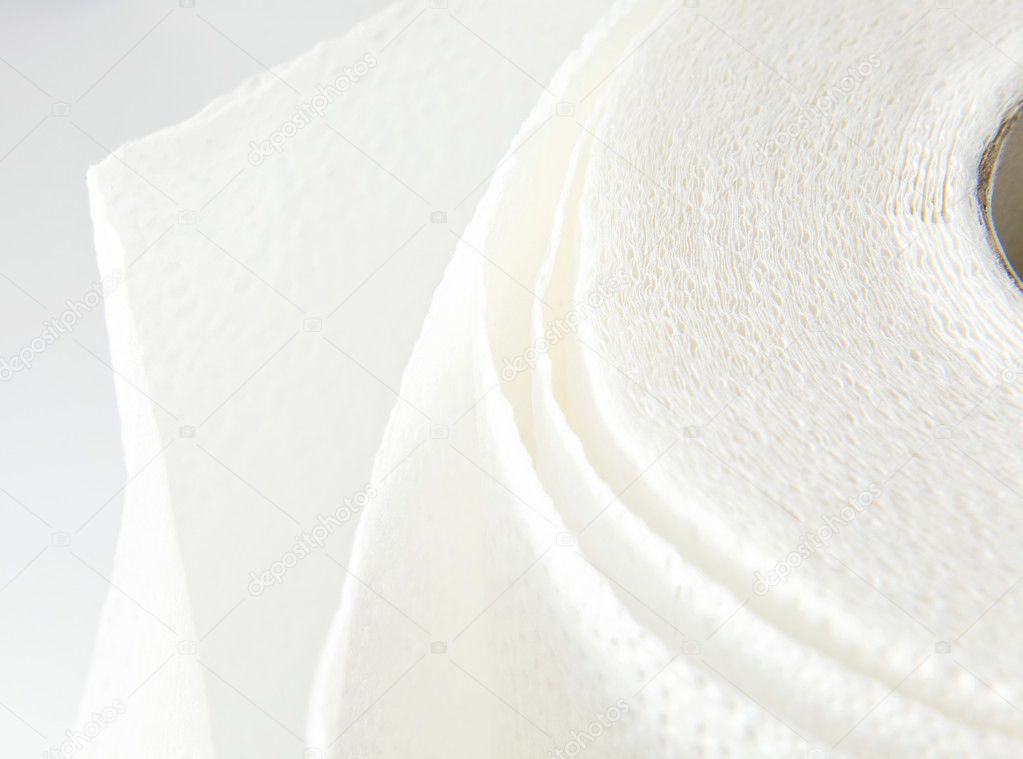 White paper towel.