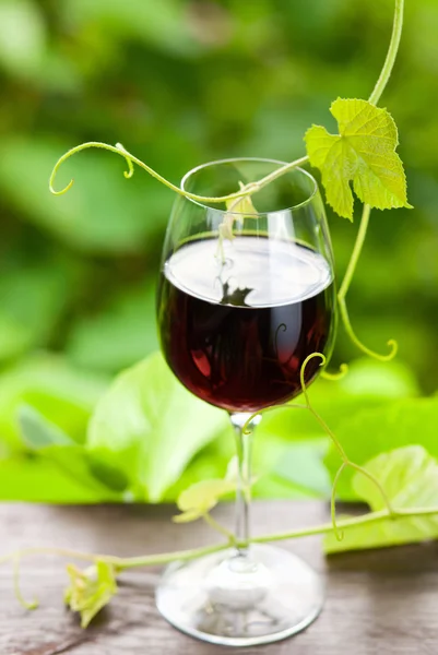 Glas met rode wijn. — Stockfoto