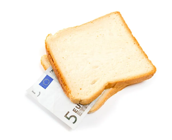 That you can place in a sandwich - your money. — Stockfoto