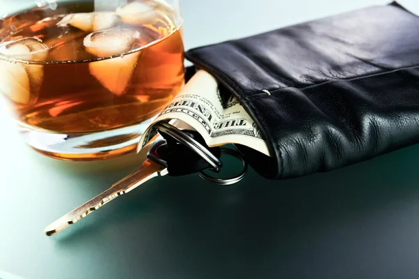 stock image Whisky,money ...