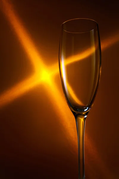 Leeg glas voor champagne — Stockfoto