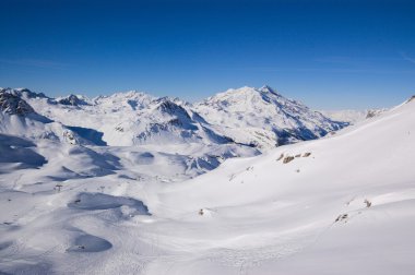 Views of Val Thorens ski resort, France clipart