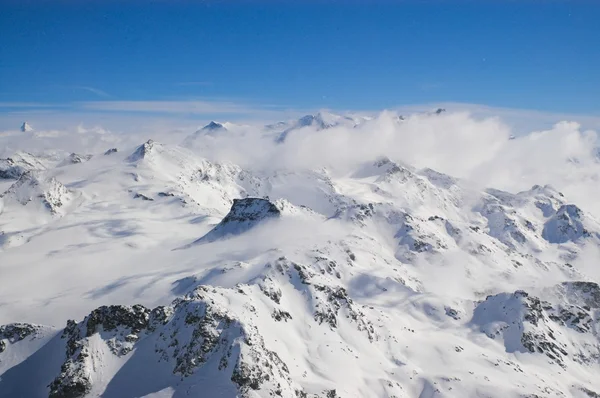 Vistas da estância de esqui Val Thorens, França — Fotografia de Stock