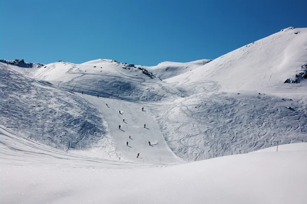 Vista sulla stazione sciistica di Val Thorens, Francia — Foto Stock