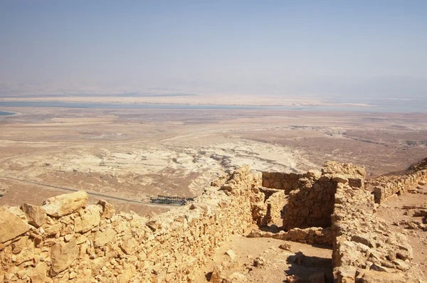 Murs en ruine de Masada — Photo