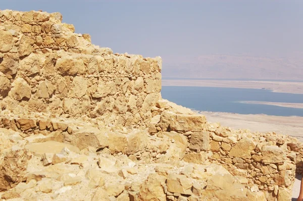 Murallas arruinadas de Masada — Foto de Stock