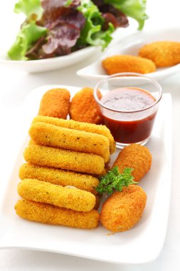 Fried cheese sticks clipart