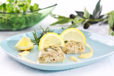 Baked hake clipart