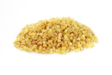 Bulgur on white background clipart