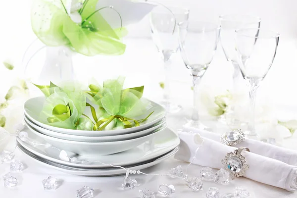 Luxe plaats instelling voor bruiloft — Stockfoto