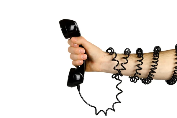 Tied to the telephone — Stock Photo, Image