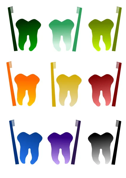 Símbolo dental — Vetor de Stock