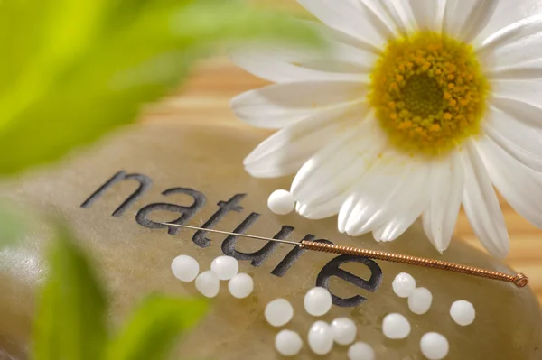 Alternative medicine with homeopathy — Stock Photo, Image