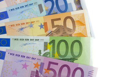 Euro banknotes clipart