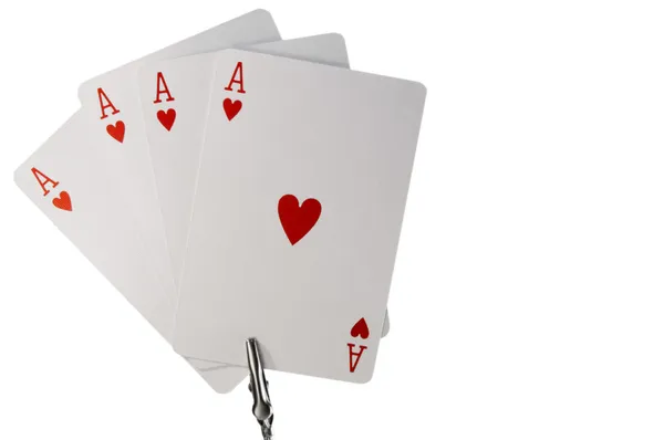 Four Ace of Hearts — Stock Photo, Image