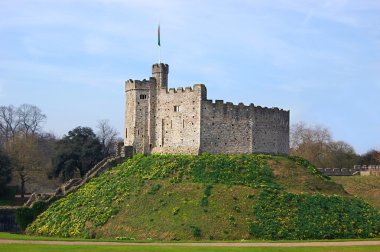 Galler'deki cardiff castle tutun