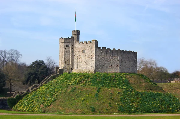 A torre do Castelo de Cardiff, no País de Gales — Fotografia de Stock