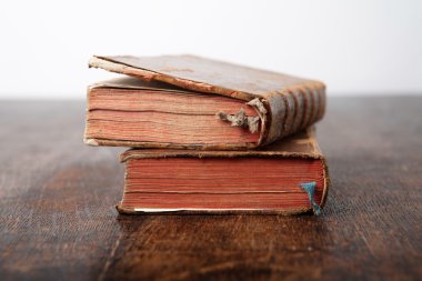 Old books on the table clipart