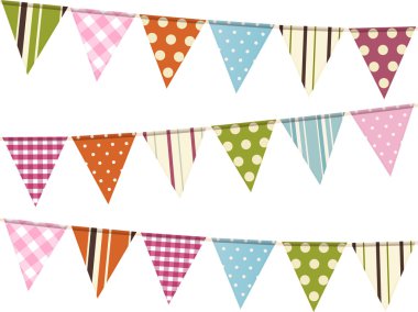 Bunting background on white clipart