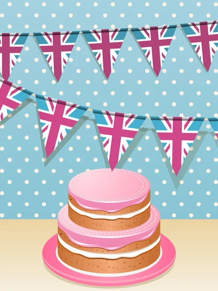 stock vector Bunting and cake